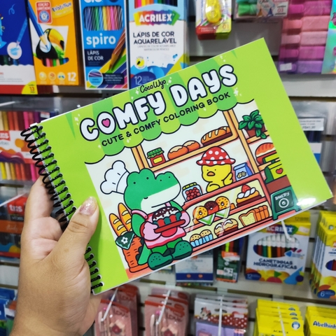 Livro de Colorir Comfy Days 40 Desenhos 120gr tamanho A5