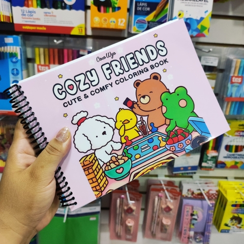 Livro de Colorir Cozy Friends 40 Desenhos 120gr tamanho A5