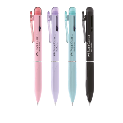 Caneta Esferográfica 2 Cores com Lapiseira 0.7 e Borracha Multi Function - Faber Castell - comprar online