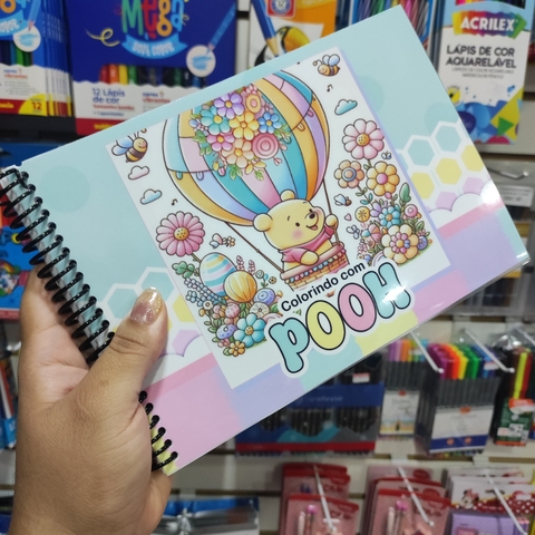Livro de Colorir Ursinho Pooh Estilo Bobbie Goods 52 Desenhos 120gr tamanho A5
