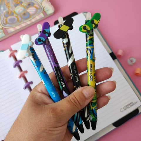 Caneta Esferográfica Gel Apagável 0.7mm Skate Brw