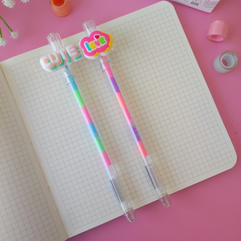 Caneta Gel 0.7mm multicolorida Brw