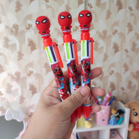 Caneta 6 Cores Homem Aranha Spiderman