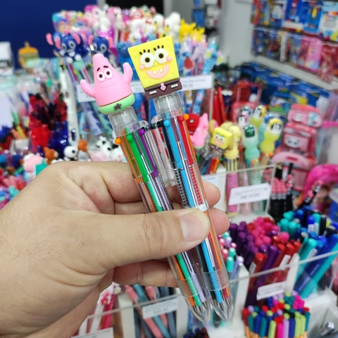 Caneta 6 Cores Bob Esponja/Patrick