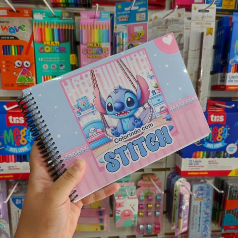 Livro de Colorir Stitch 52 Desenhos Volume 2 120gr tamanho A5 - Estilo Bobbie Goods