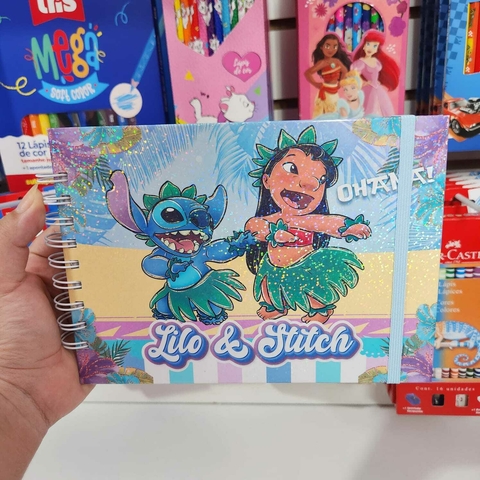 Livro de Colorir Lilo e Stitch 52 Desenhos 180gr tamanho A5 - Estilo Bobbie Goods Capa Dura