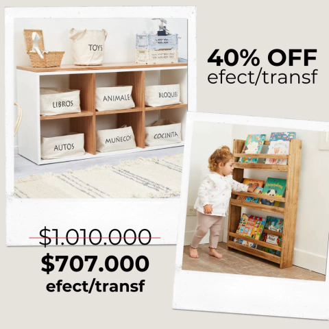 COMBO - Juguetero + Bilbioteca 40% OFF EN EFECT/TRANSF