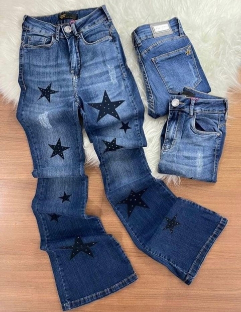 Calca jeans Flare Planet Girls