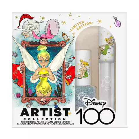 Set Encantador de Esmalte y Labial 'Tinker Bell' - Colección Exclusiva Disney