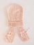 KIT GORRO E LUVAS ROSA