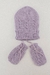KIT GORRO E LUVAS LILÁS