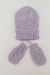 KIT GORRO E LUVAS LILÁS