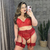 Conjunto CINTA-LIGA Vermelho