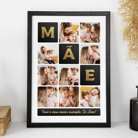 Quadro Personalizado Dia das Mães com Foto – Presente Especial - Fotos e Decor