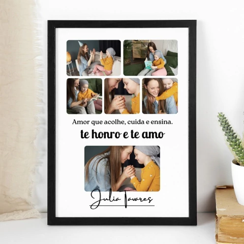 Quadro Personalizado Dia das Mães com Foto – Presente Especial - loja online