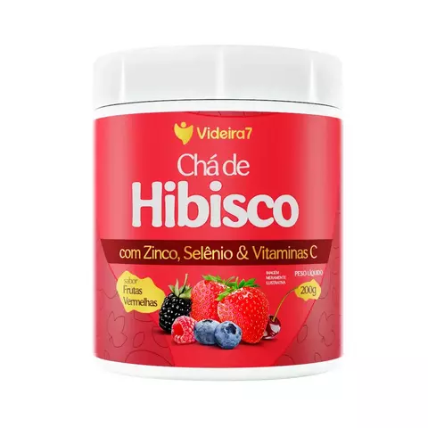 Cha de Hibiscus em Pó com Vitaminas e Minerais 200g - VIDEIRA7