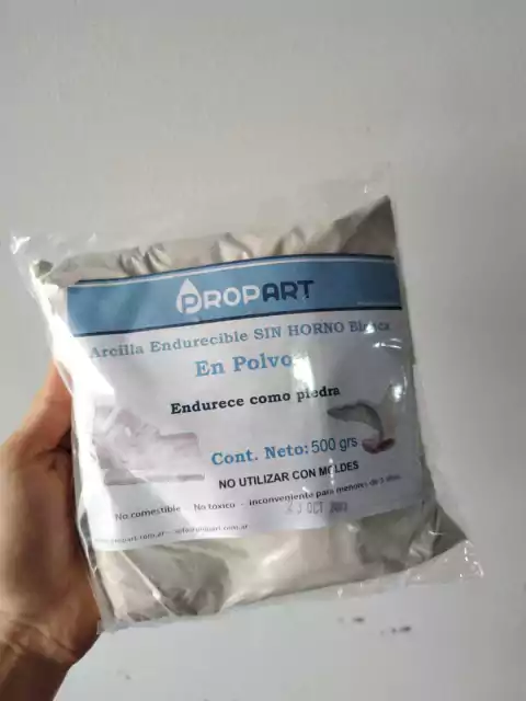 Arcilla endurecible sin horno en polvo - BLANCA -