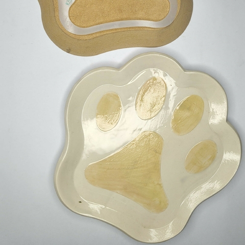 MDF Huellita con stencil