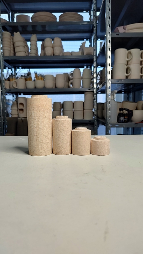 Soportes apilables de barbotina