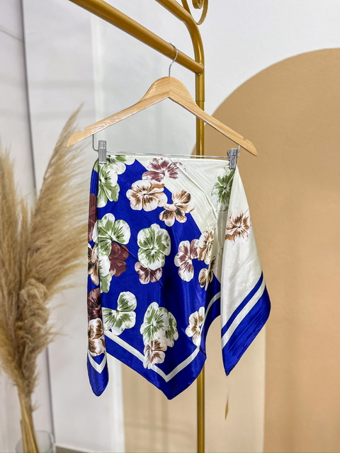 Lenço Cetim Floral Lani