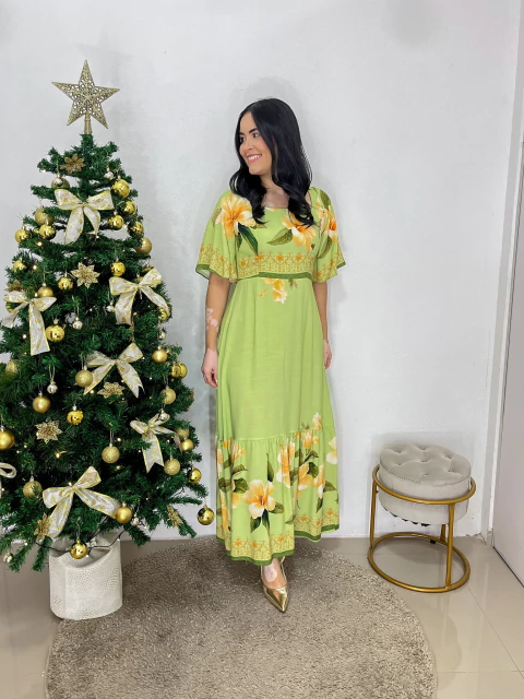 Vestido Longo Estampado Bianca