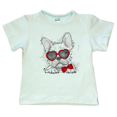 Remera aguamarina Perro