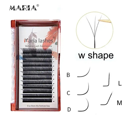 cilios maria lash 3D-W curvatura L ou M mix 8-12