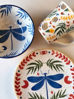SET TAZA+PLATO+BOWL CERÁMICA AMAZONAS en internet