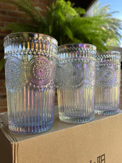 SET X3 VASOS VIDRIO TORNASOL - comprar online
