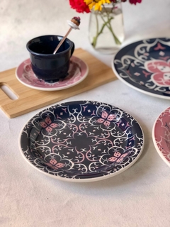 SET X2 PLATOS POSTRE 20CM PINK CERAMICA