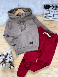 CASACO MOLETOM LINEN RUST - Bimbi Brasil