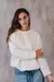 SWEATER CREAM TEJIDO CON CORDON ( TOM ) - comprar online