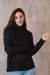 SWEATER BLACK TEJIDO CUELLO POLERA ( TOM )