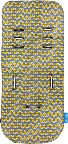 ALMOFADA DE CARRINHO - TRIANGULOS CINZA CLINGO