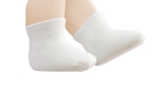 MEIA CANO CURTO 0 A 6 MESES BRANCA/ROSA/CINZA UNIK BABY na internet