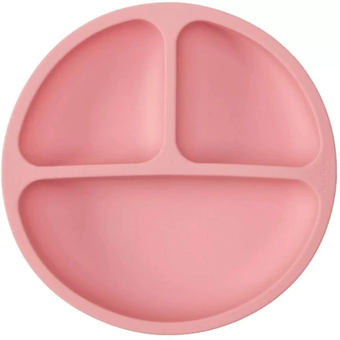 PRATO EM SILICONE COM VENTOSA ROSA BUBA