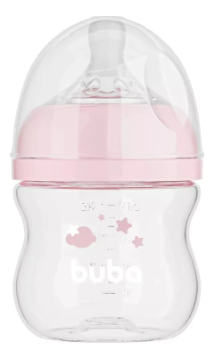 MAMADEIRA EASY FLOW NUVEM ROSA 120ML BUBA - comprar online