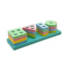 ENCAIXE DIVERTIDO FORMAS E CORES 17PC MDF TOY MIX