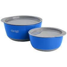 TIGELAS COM TAMPA COLORS AZUL KIT 02 UN CLINGO