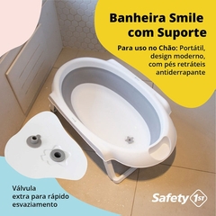 BANHEIRA SMILE COM SUPORTE GREY SAFETY 1