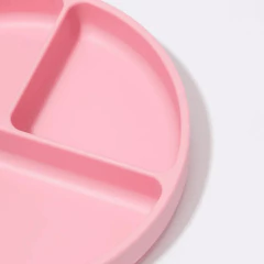 PRATO REFEICAO SILICONE INFANTIL COM DIVISORIAS E VENTOSA ROSA - PETIT PIA - comprar online
