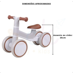 BICICLETA DE EQUILIBRIO E-LITE RIDER OFF WHITE/CINZA PREMIUM BABY