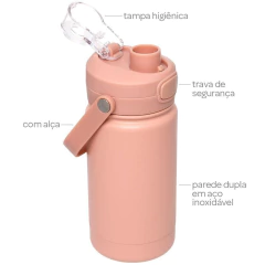 COPO TERMICO PAREDE DUPLA ROSE 350ML - BUBA na internet