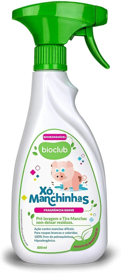 XO MANCHINHAS PRÉ LAVAGEM E TIRA MANCHAS 500ML SPRAY BIO CLUB