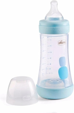 MAMADEIRA PERFECT5 240ML FL MÉDIO AZUL - CHICCO
