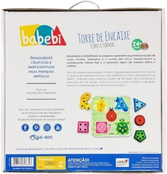 TORRE DE ENCAIXE CORES E FORMAS BABEBI - AD baby | Roupas e Acessórios nacionais e importados