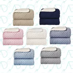 Cobertor Baby 0,90X1,10 cm Plush C/ Sherpam Dots Laço Bebê - comprar online