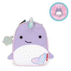 LANCHEIRA TERMICA INFANTIL COM ZIPER ZOO BALEIA NARVAL SKIP HOP