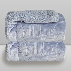 COB INF 0,90X1,10 LACO FERRETE AZUL LAÇO BEBE