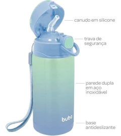 GARRAFA TERMICA PAREDE DUPLA C/ BICO 400ML TIE DYE BUBA na internet